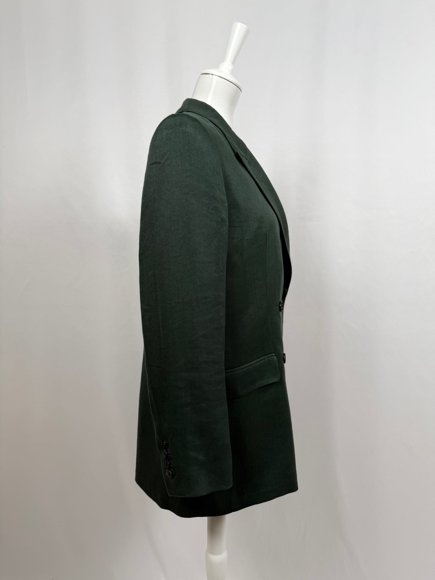 Blazer tailleur croisé vert foncé
