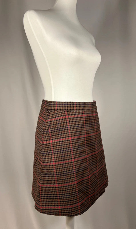 Jupe courte à carreaux Check Pink marron