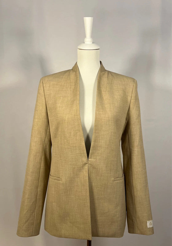 Blazer beige col châle
