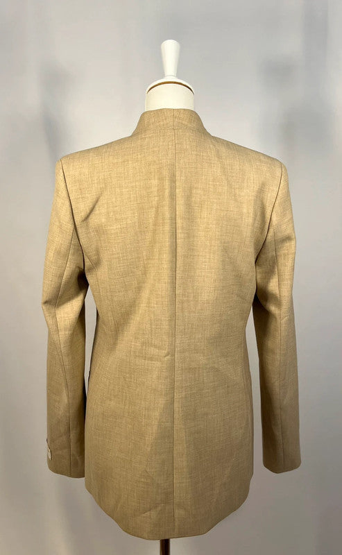 Blazer beige col châle