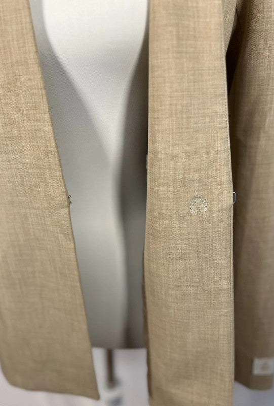Blazer beige col châle