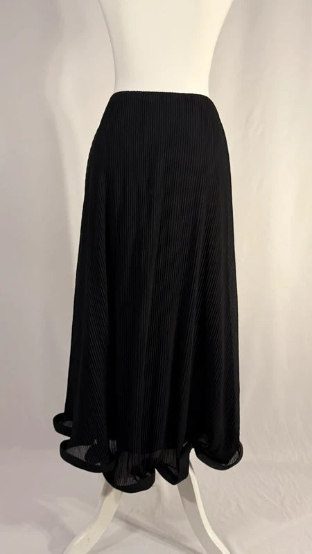 Jupe plissée mi-longue noire