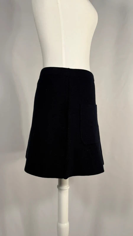 Mini-jupe en maille bleu marine