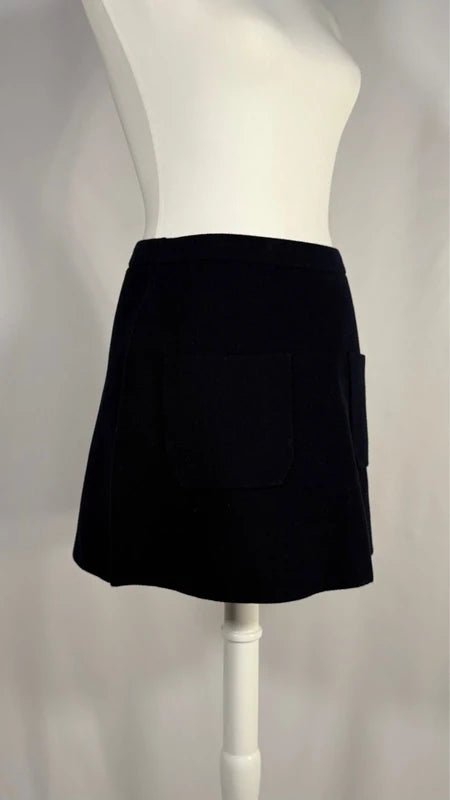 Mini-jupe en maille bleu marine