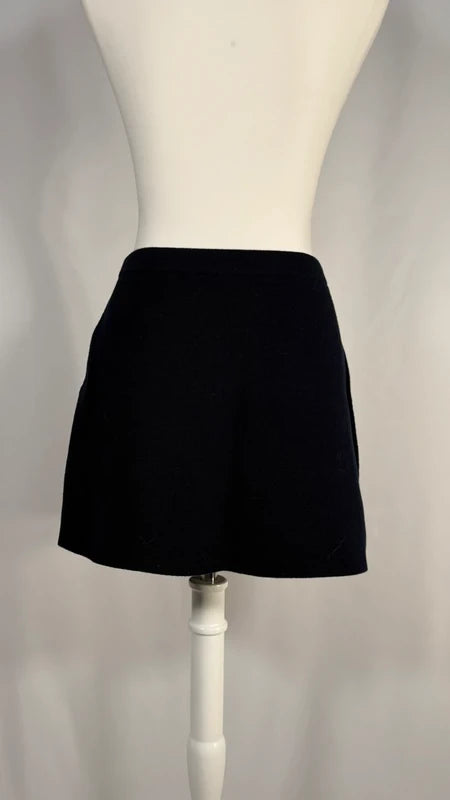 Mini-jupe en maille bleu marine