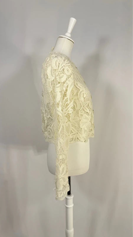 Veste Caris écru en dentelle