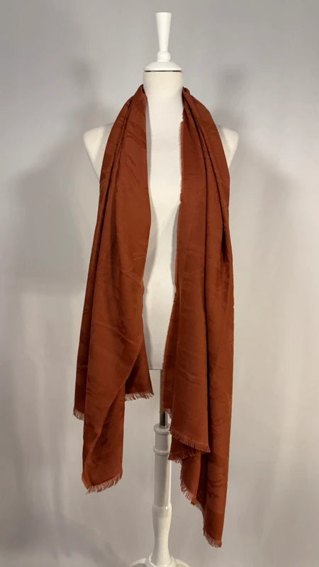 Étole Chevaux jacquard marron/châtaigne