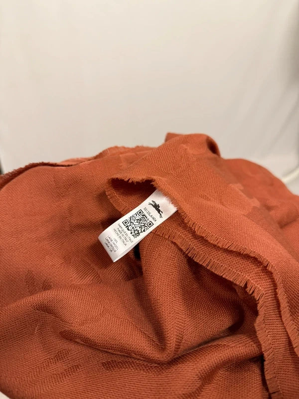 Étole Chevaux jacquard marron/châtaigne