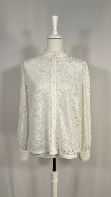 Blouse en dentelle Swing blanche