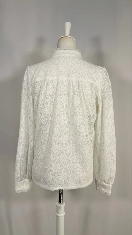 Blouse en dentelle Swing blanche