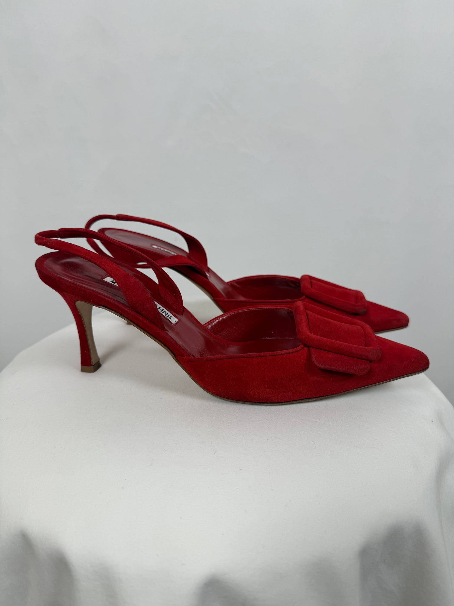 Slingbacks Pumps Maysli en suède rouge
