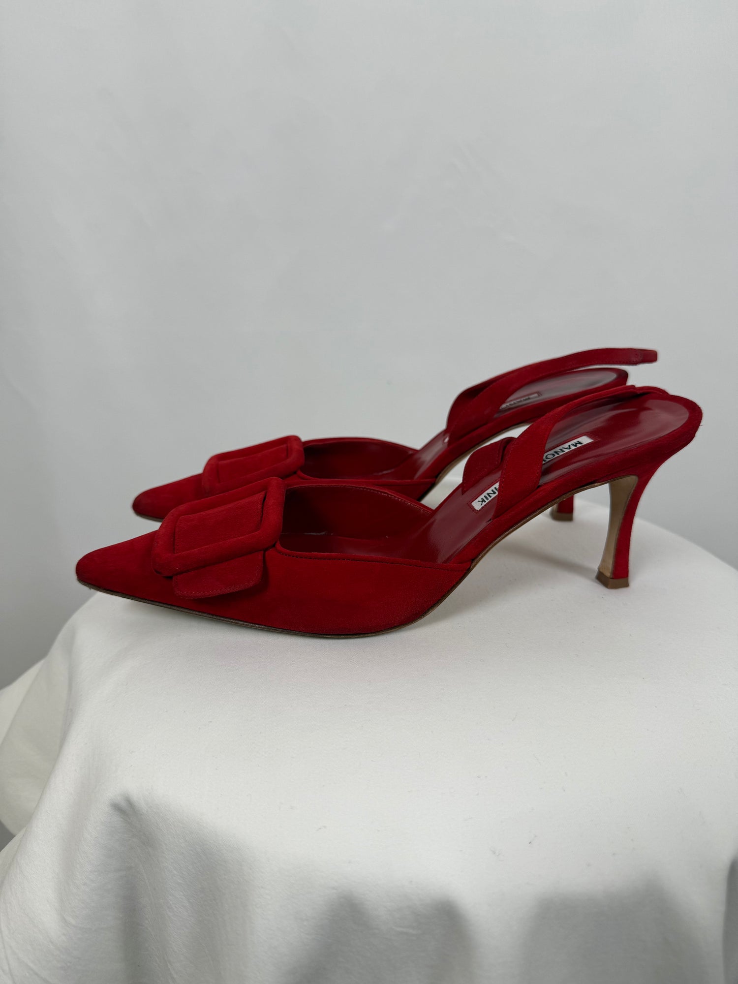 Slingbacks Pumps Maysli en suède rouge