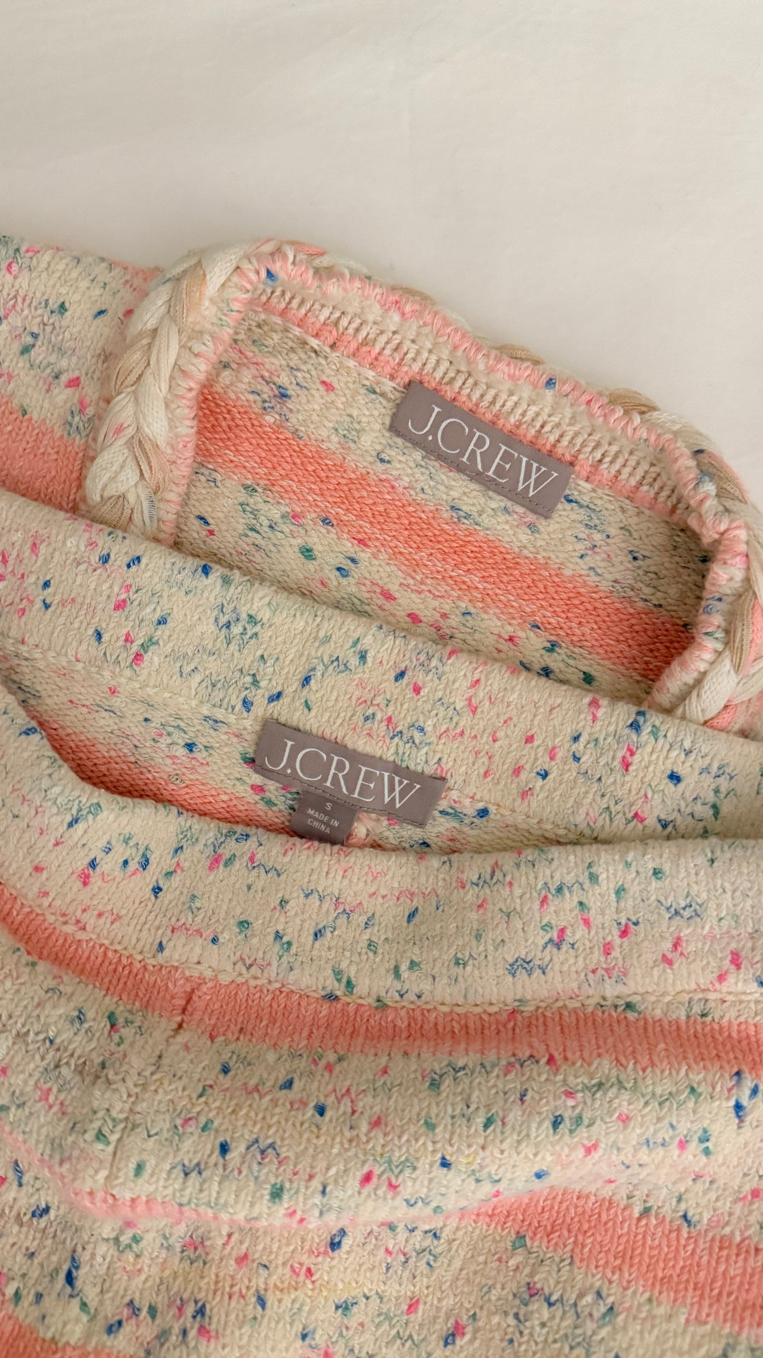 Ensemble Cardigan et Mini-short Space-dyed rose rayé