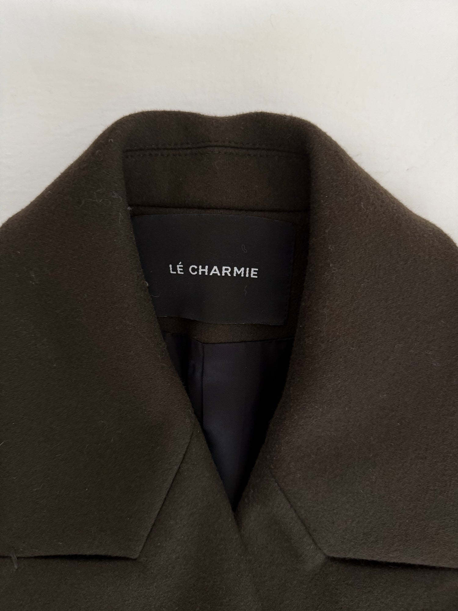 Manteau long croisé marron