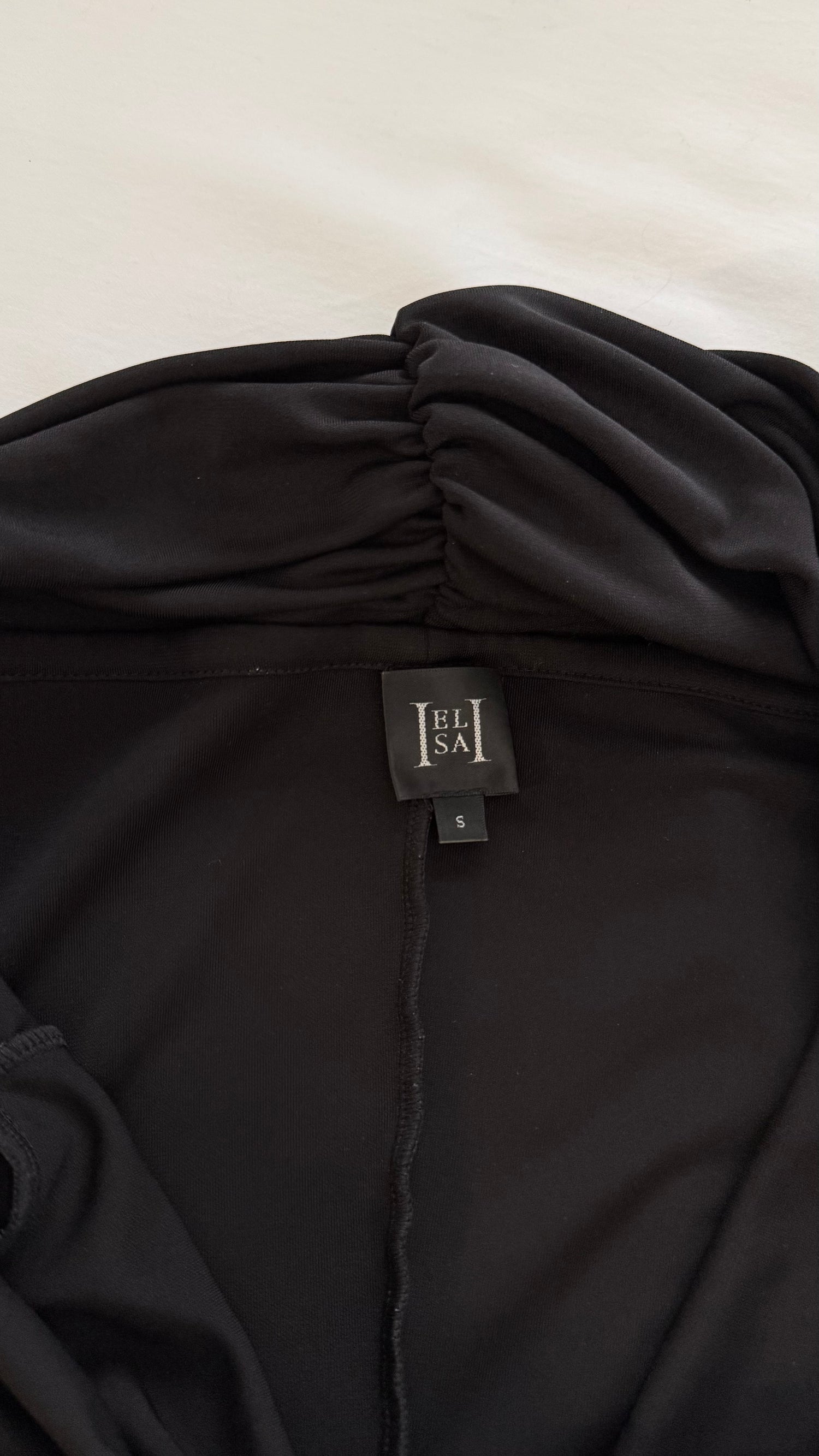 Robe mini Matte Jersey Off Shoulders noire