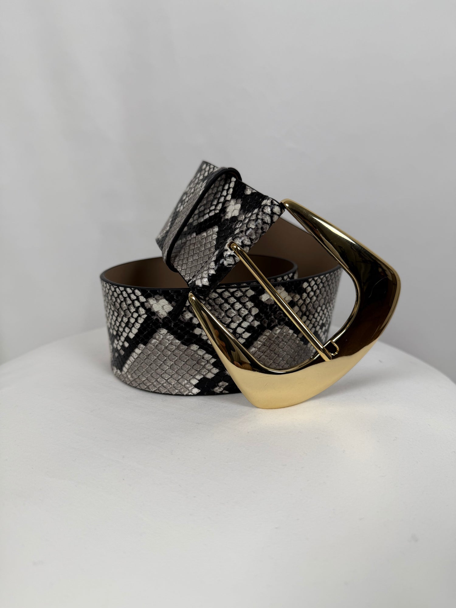 Ceinture large Matilda effet python