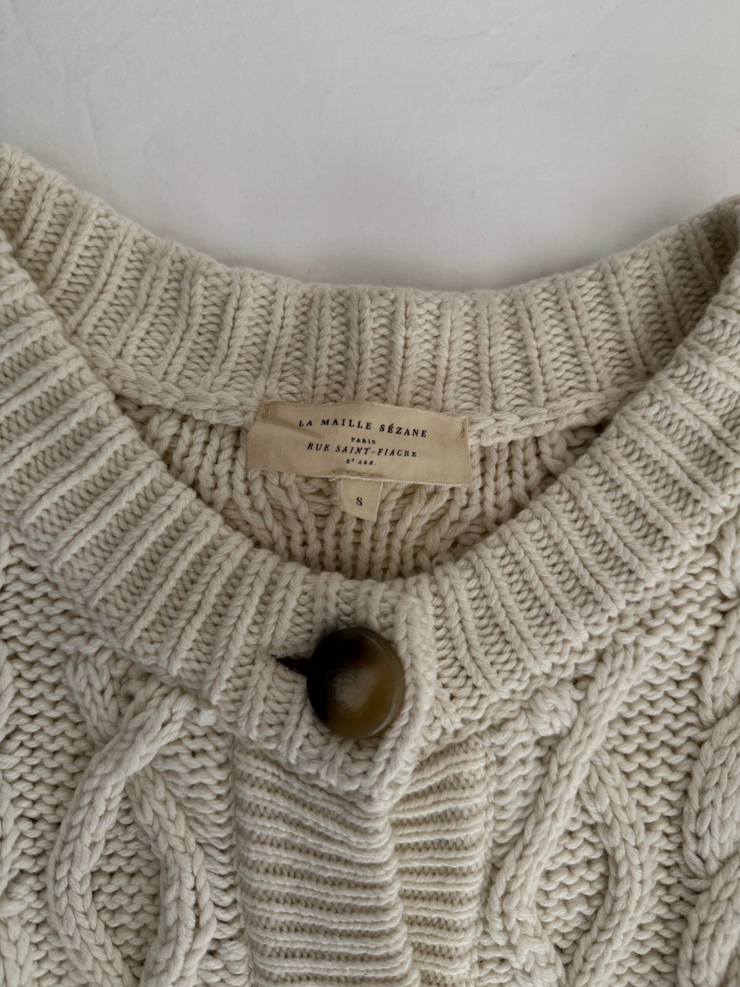 Cardigan Sean crème et noir