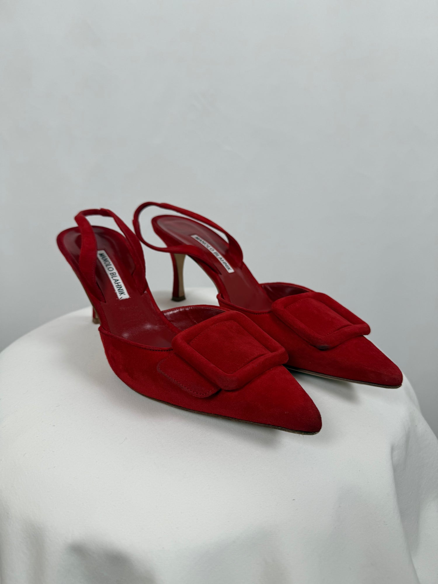Slingbacks Pumps Maysli en suède rouge