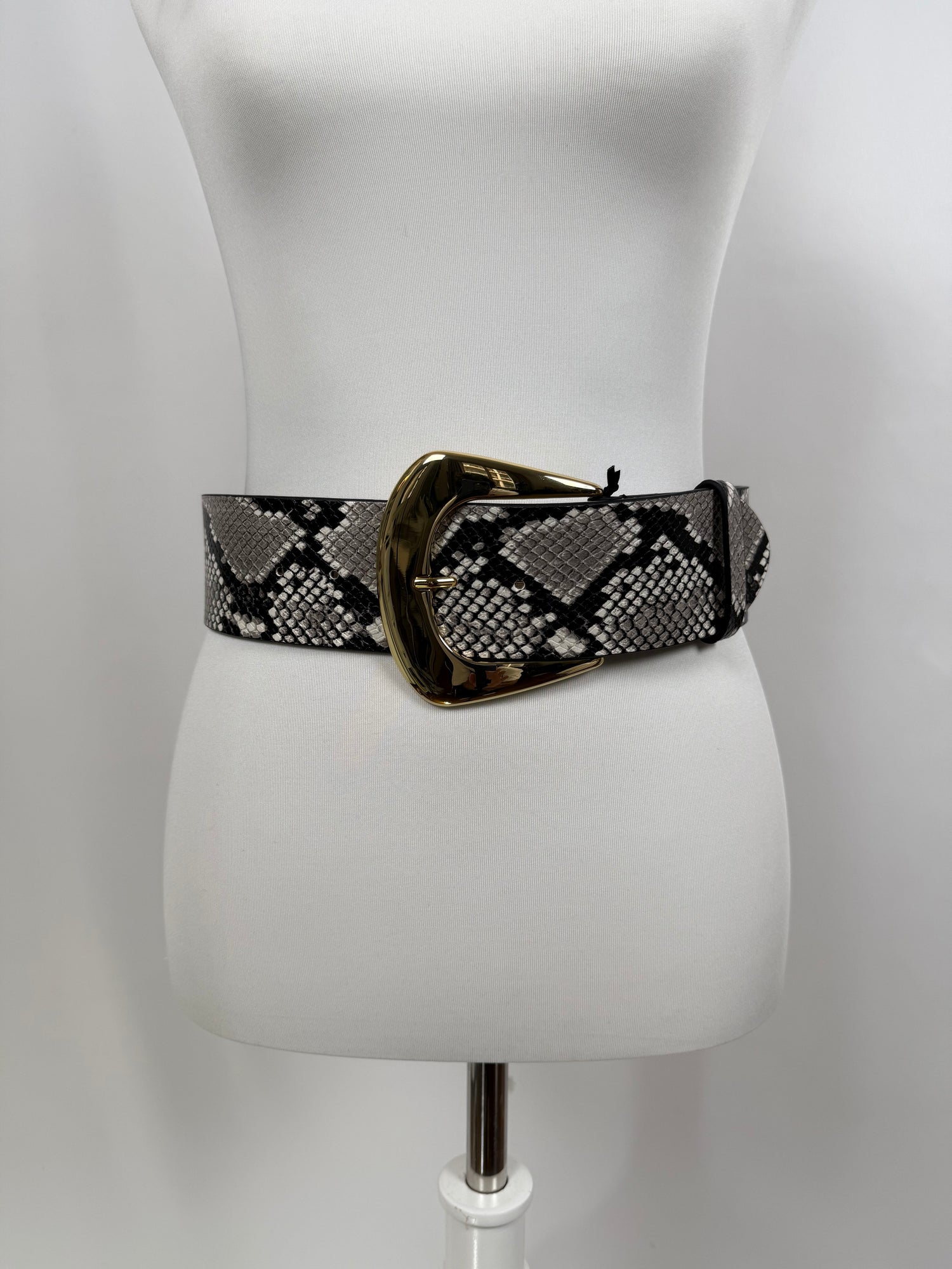 Ceinture large Matilda effet python