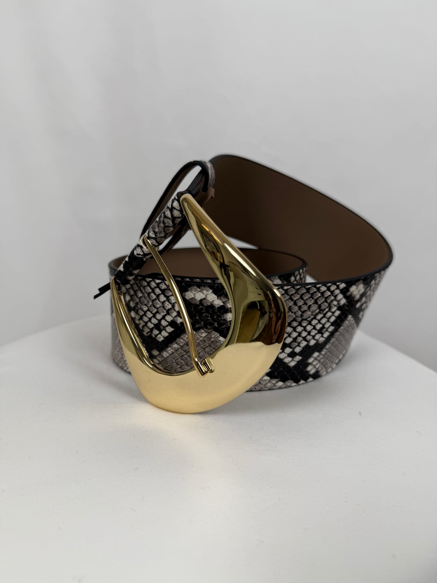 Ceinture large Matilda effet python