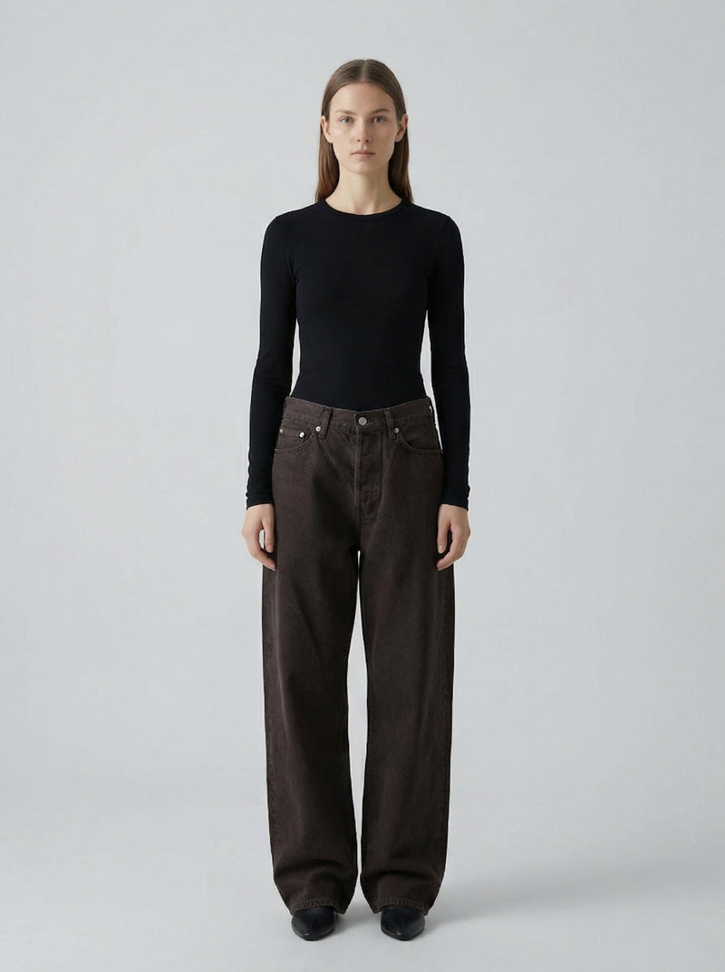 Jean droit Facade marron