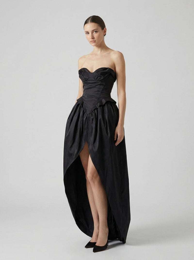 Robe bustier Amaranta noire