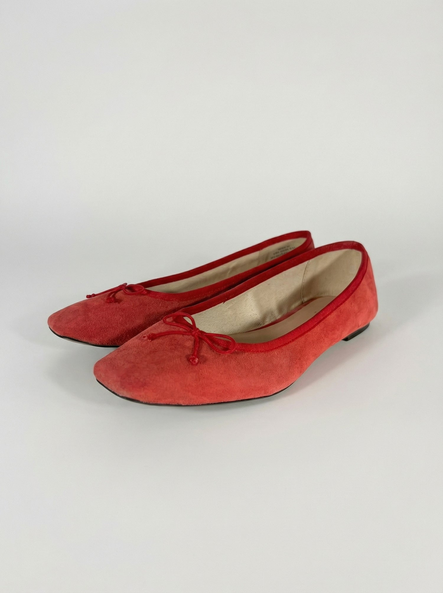 Ballerines Quinn en suède rouge orangé