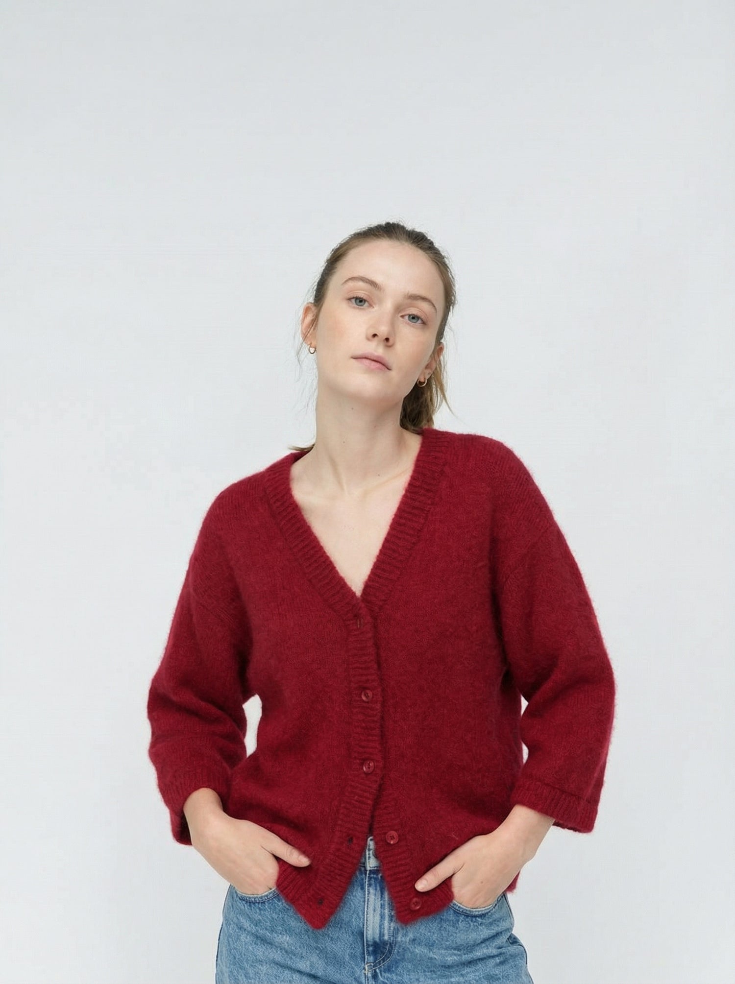 Gilet Pinobery rouge en mohair