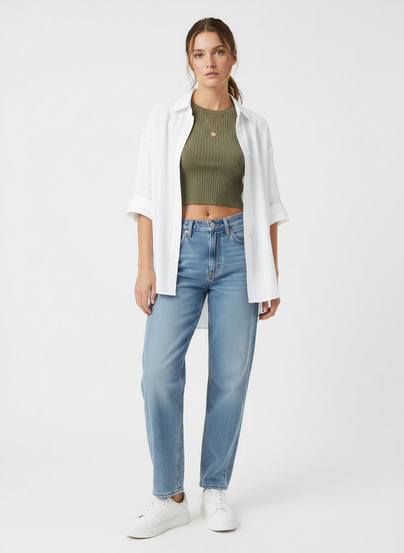 Jean Tall Curvy Perfect Vintage Wide-leg bleu clair