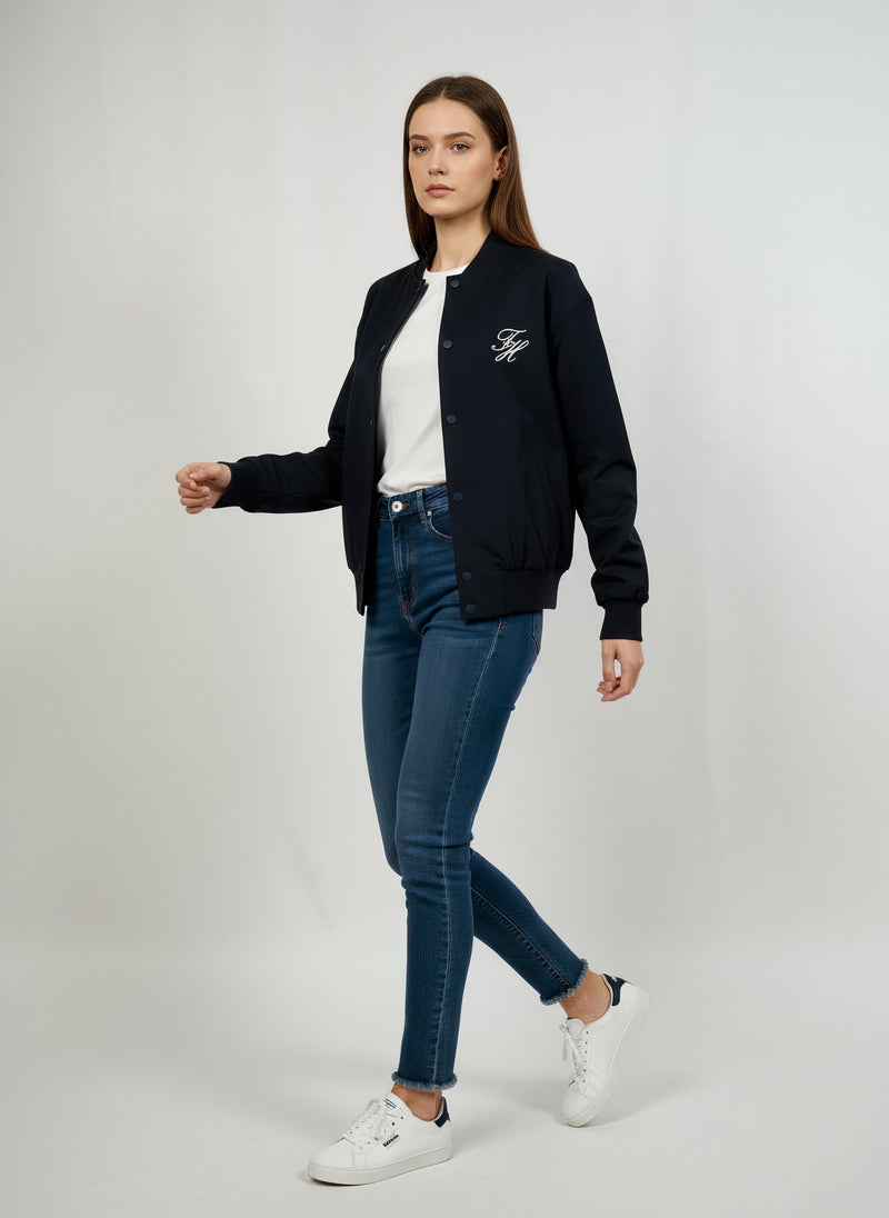 Bomber décontracté Timeless bleu marine