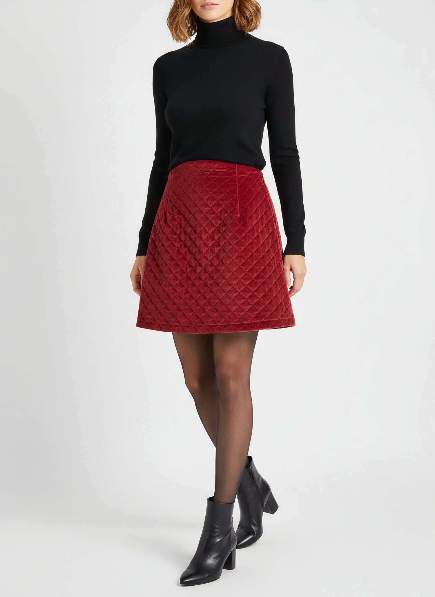 Mini-jupe Roméo bordeaux